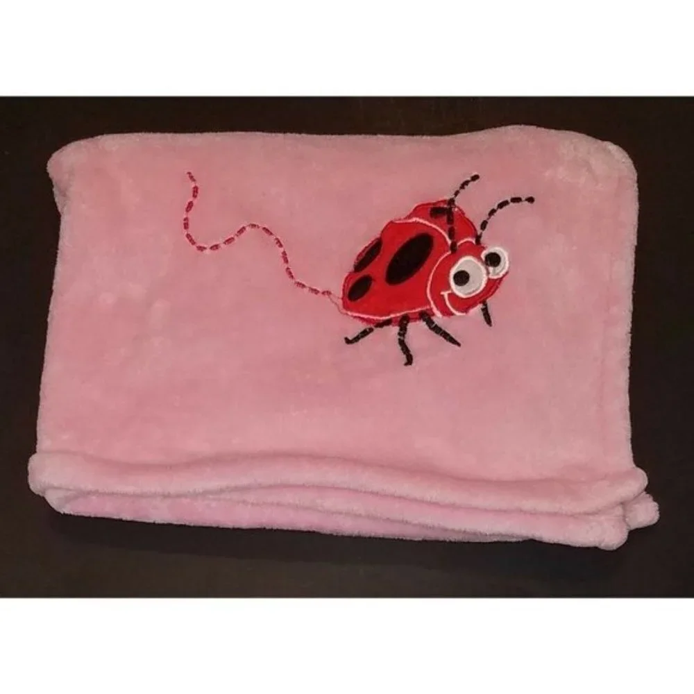 Tadpoles Ladybug Pink Fleece Baby Security Blanket Lovey Girl SOFT